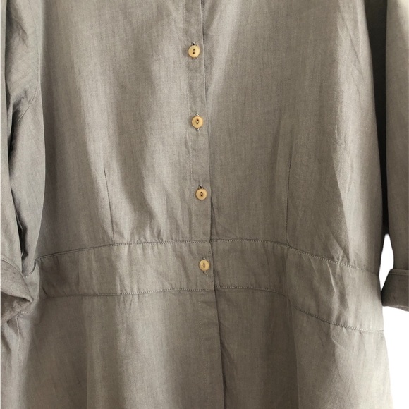 Flax button front top with peblum - Picture 5 of 6